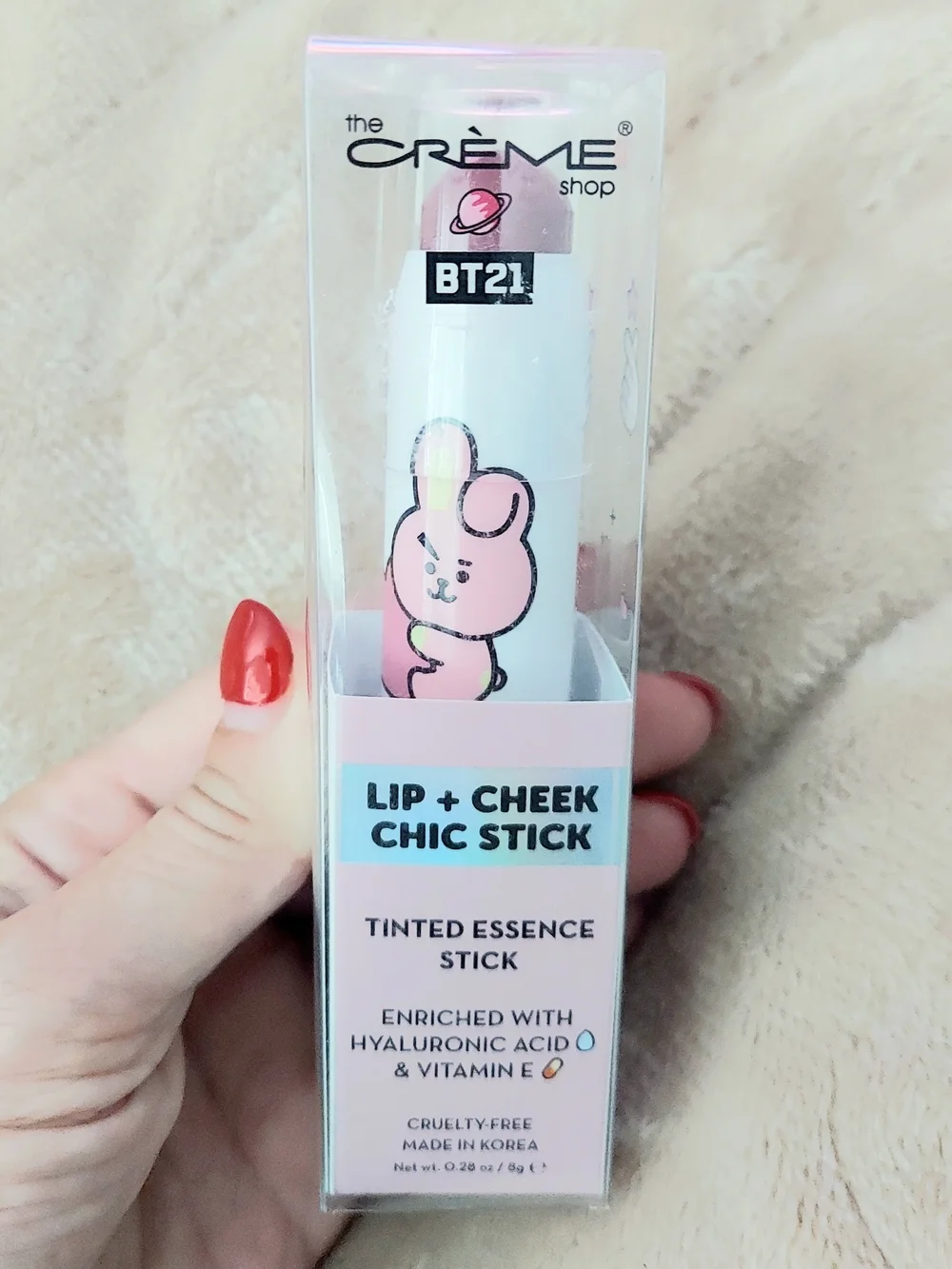 Crème Shop Cooky Berry BT21 Lip + Cheek Chic Stick In Pink NWT Girlhoodcore